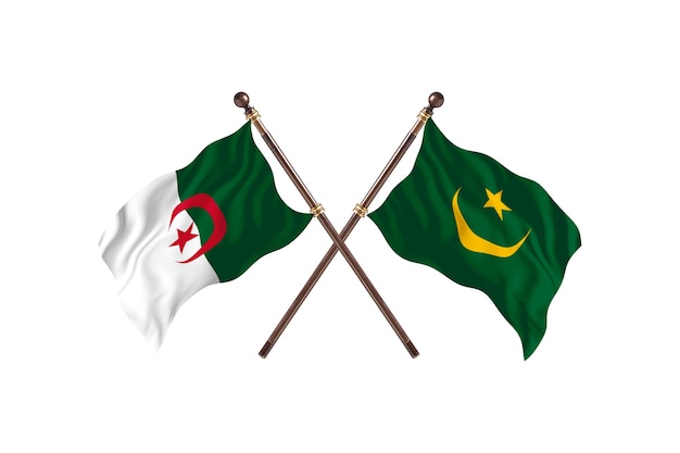 L'Algérie contre la Mauritanie deux drapeaux