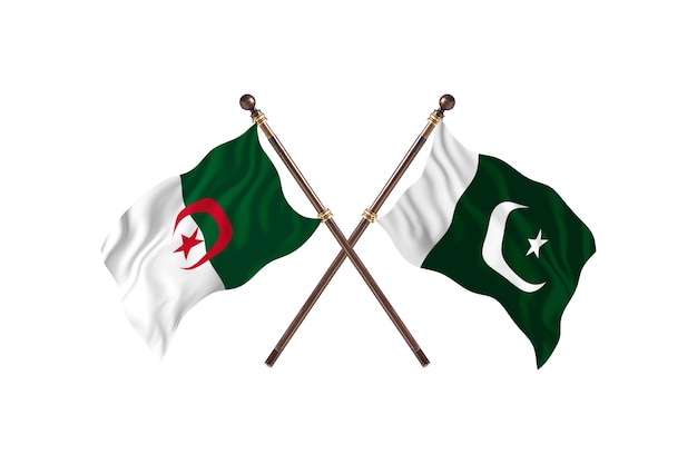 L'Algérie contre le Pakistan deux drapeaux