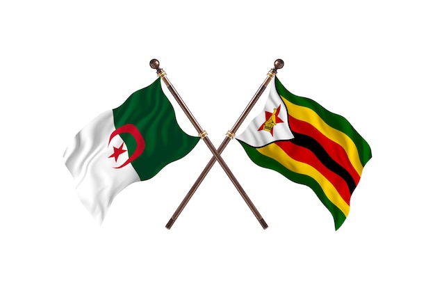 L'Algérie contre le Zimbabwe deux drapeaux