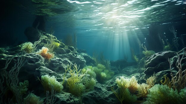 Les algues sous-marines Le paysage des fonds marins