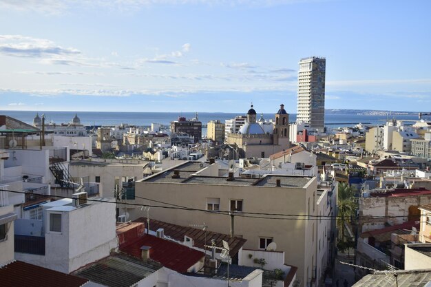 Alicante Espagne 10 novembre 2019 Vue panoramique d'Alicante depuis le château de Santa Barbara