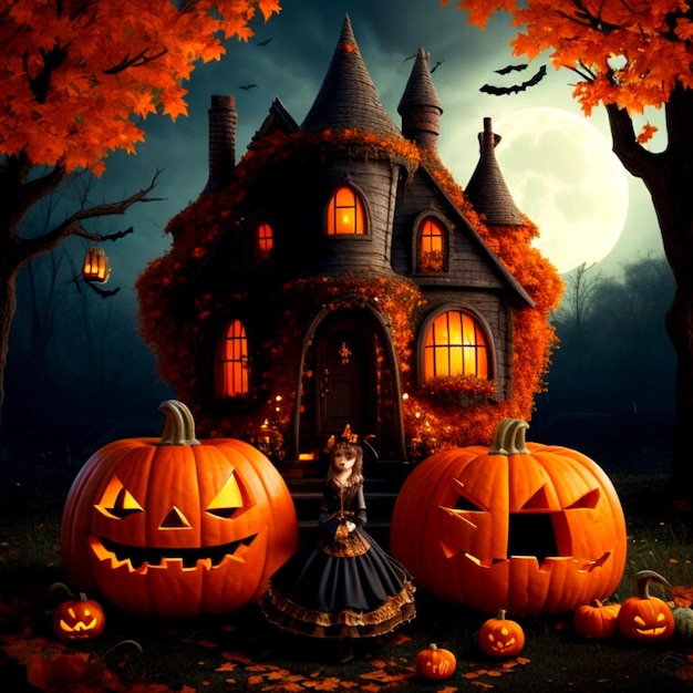 Alice et la maison citrouille Halloween