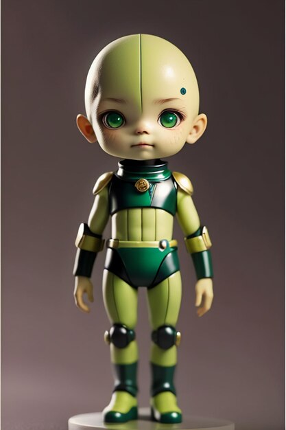 Alien kid personnage image modélisation dessin animé anime personnage papier peint fond modélisation 3D