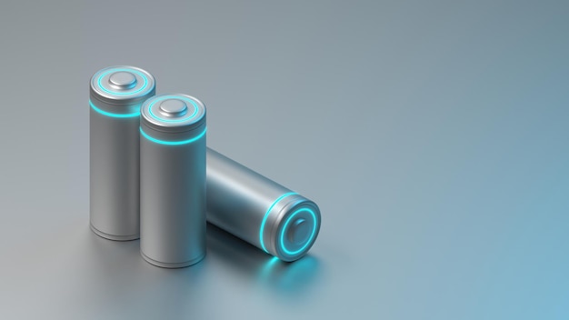 Photo alimentation électrique du concept de batterie au lithium de la source rechargeable d illustration