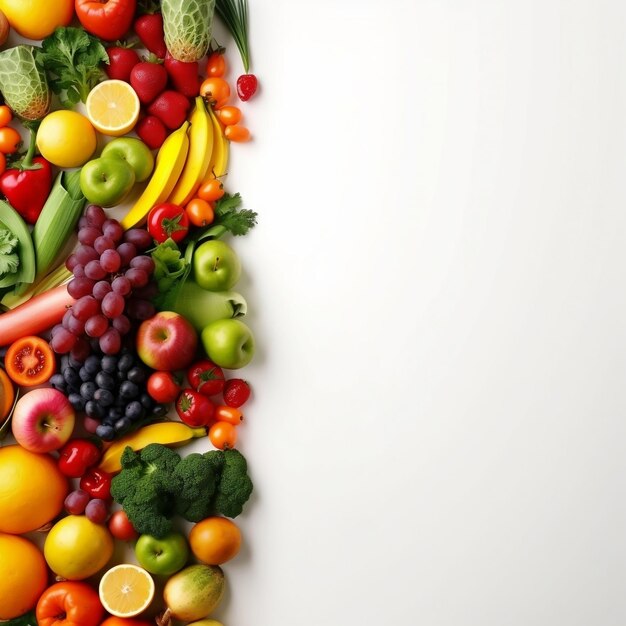 Alimentation saine Fruits et légumes IA générative