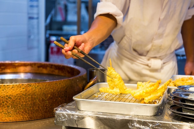 Aliments frits, tempura japonais