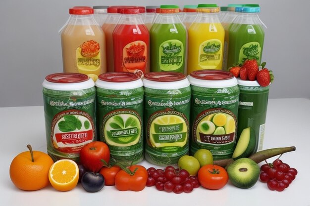 Aliments sains et jus de fruits