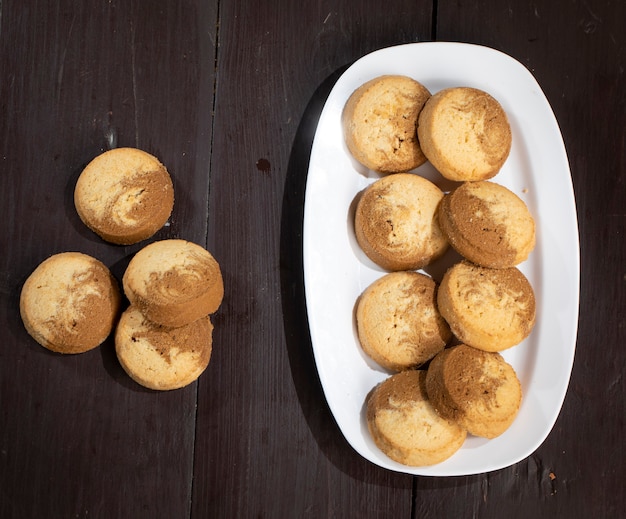 Aliments sucrés indiens Nankhatai ou biscuits