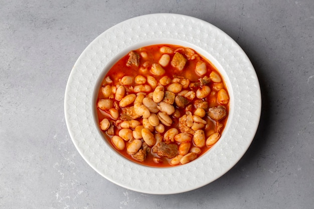 Aliments turcs Haricots secs Haricots à la viande hachée kuru fasulye