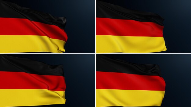 Allemagne drapeau berlin symbole national allemand set 4