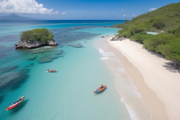 Aller vers cette plage rose prend 2 heures pour traverser en bateau et la traversée se fait depuis le port de Sape Bima