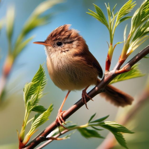 L'allignée sur une branche