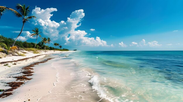 Photo almeras en verano sur une plage du mexique