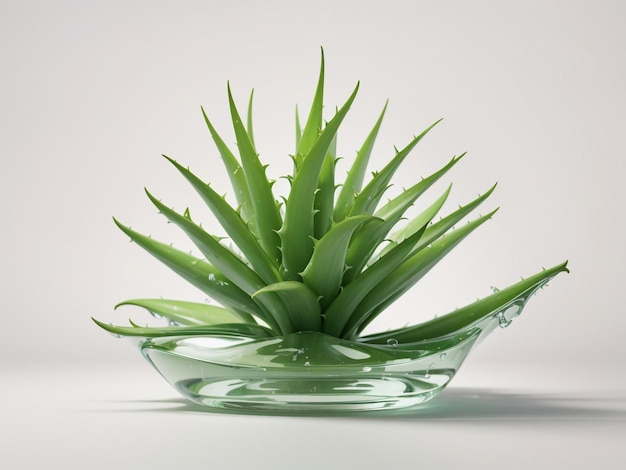 Aloe Vera isolé sur fond transparent ou blanc