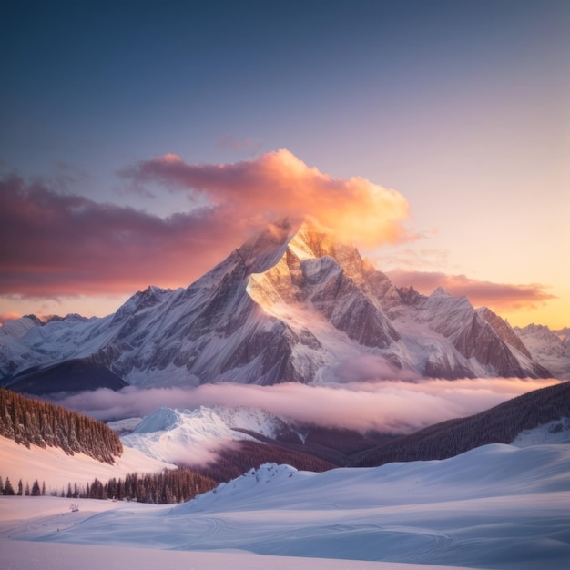 Alpenglow Sunrise embrasse la beauté alpine