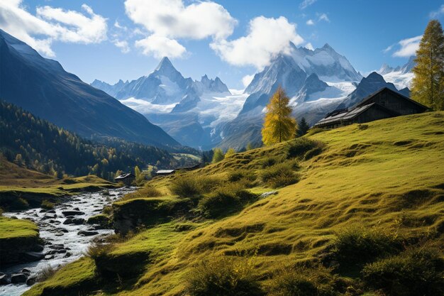 Les Alpes françaises révèlent une beauté impressionnante avec des sommets et des vallées imposants