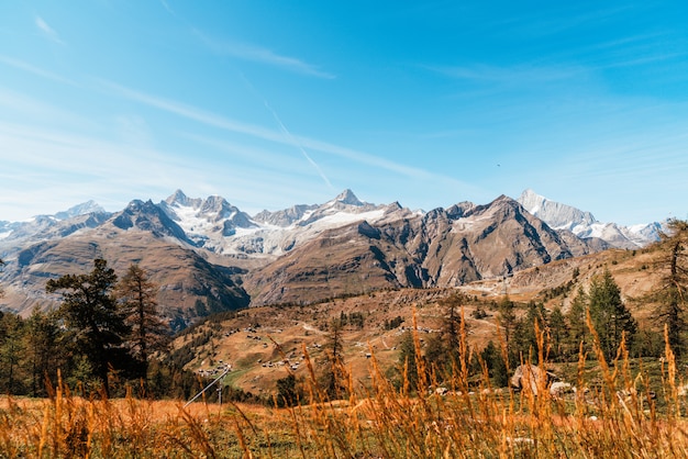 Alpes, montagnes, dans, Zermatt, suisse