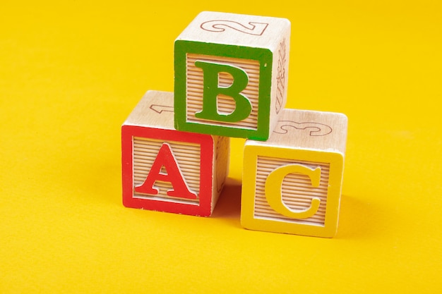 Alphabet Blocks Abc Close Up, Concept D'éducation