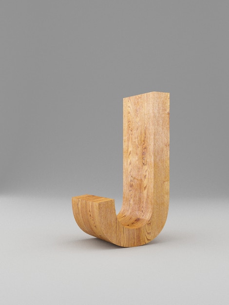 Alphabet décoratif en bois 3D, lettre majuscule