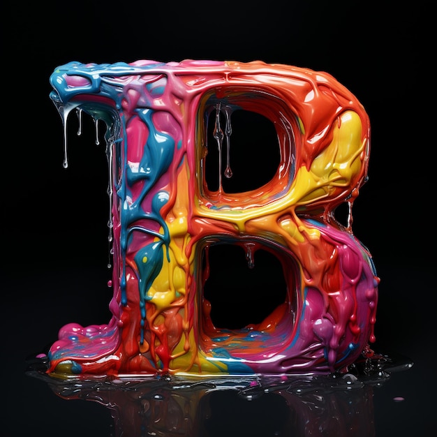 Photo alphabet à éclaboussure liquide