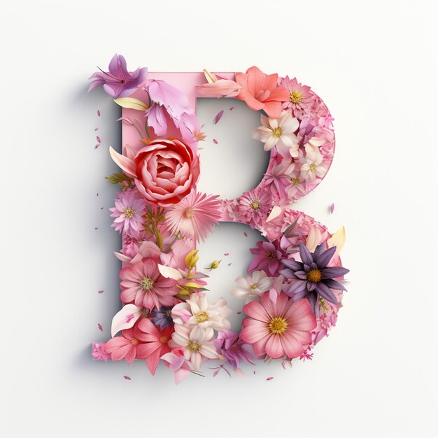 Un alphabet floral élégant