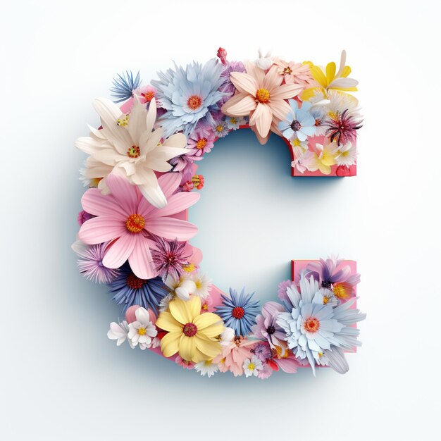 Un alphabet floral élégant