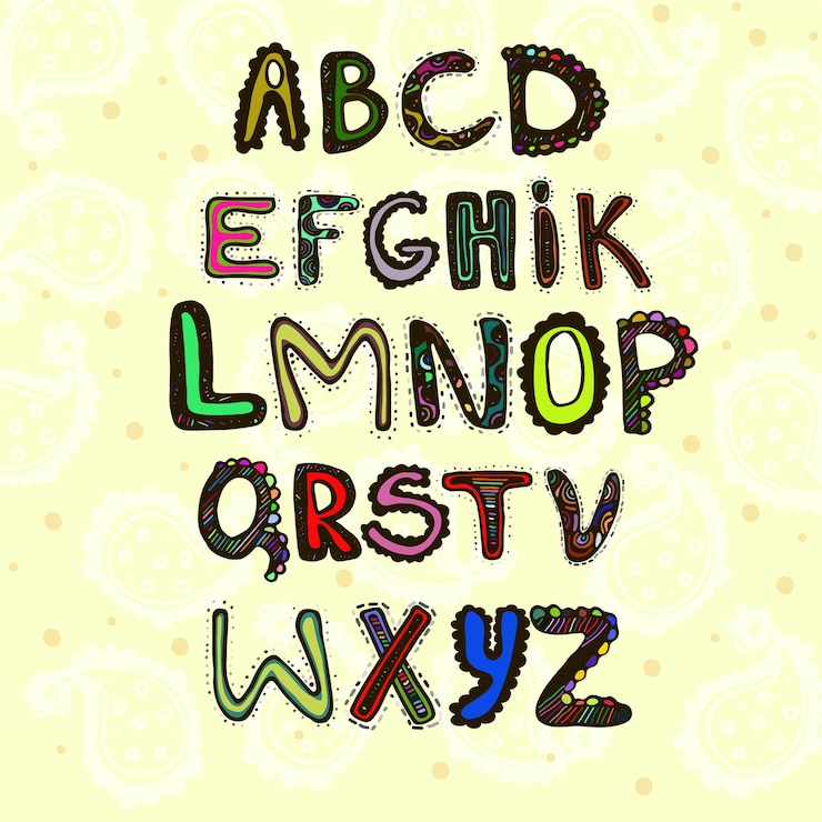 Photo alphabet joyeux et coloré