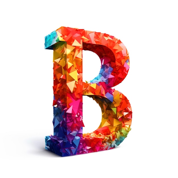 Alphabet lettre B majuscule en rendu 3D
