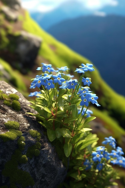 Alpine ne m'oublie pas les fleurs IA générative