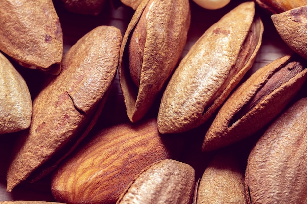 Amandes en arrière-plan