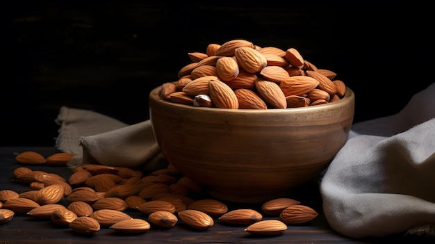 Amandes dans un bol