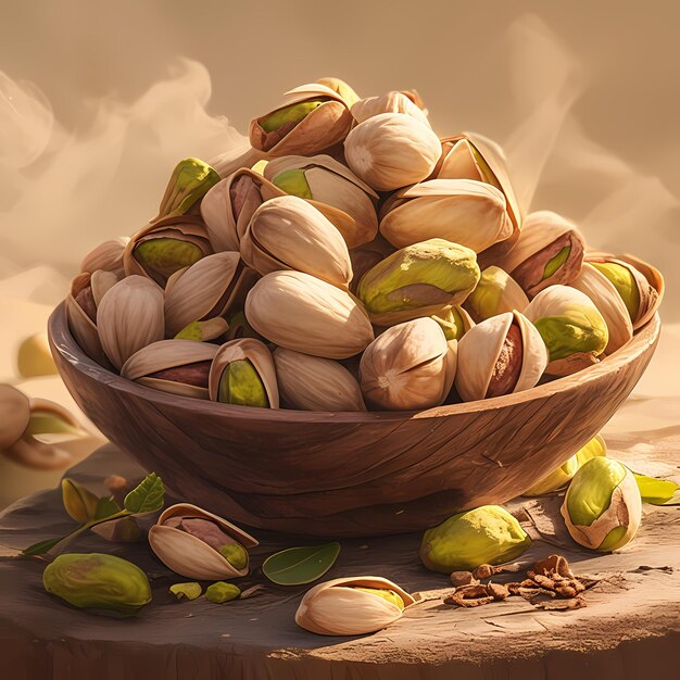 Des amandes fraîchement cassées dans un bol en bois parfaites pour les collations ou les recettes