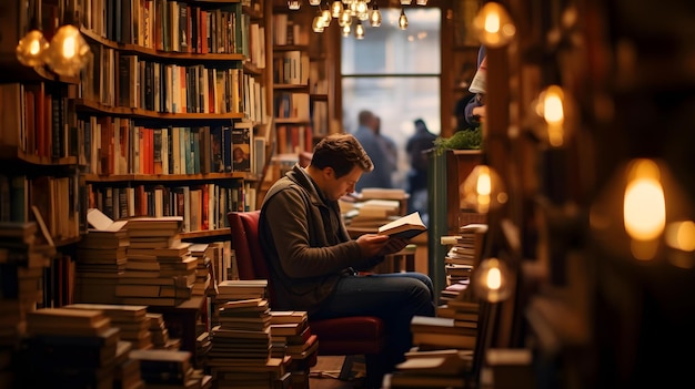 Les amateurs de livres absorbés dans un coin de lecture confortable