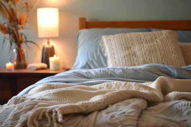 Une ambiance confortable dans la chambre.