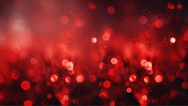 Ambiance festive de fond bokeh rouge