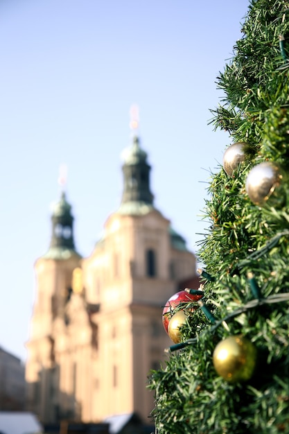 Ambiance de Noël au centre de Prague