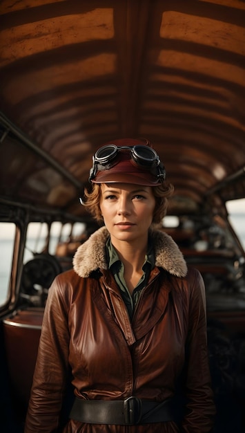 Amelia Earhart, pionnière de l'aviation, première femme à traverser l'Atlantique en solo.