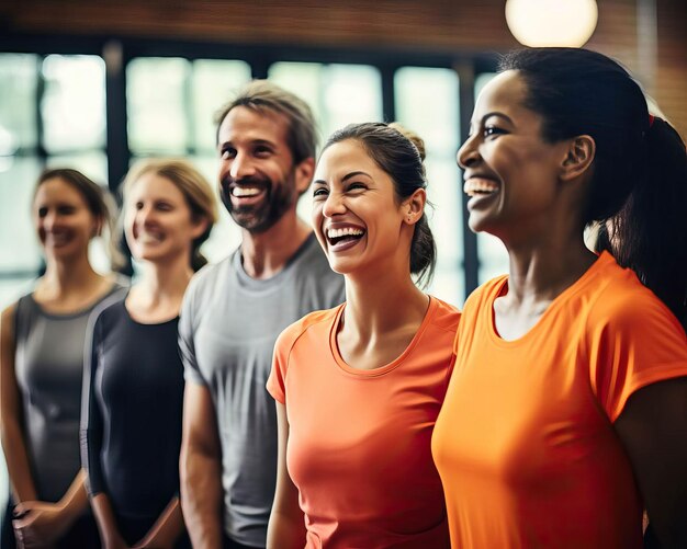 Les Amis Engagés Dans Un Groupe Exercent Leur Engagement Envers La Santé Et Le Bien-être à 