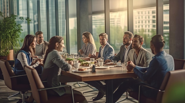 Des amis et de la famille d'un dîner