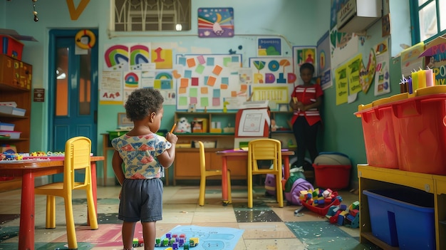 Photo amis tout-petits à l'école