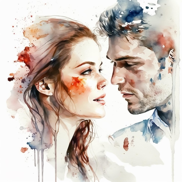 L'amour à l'aquarelle