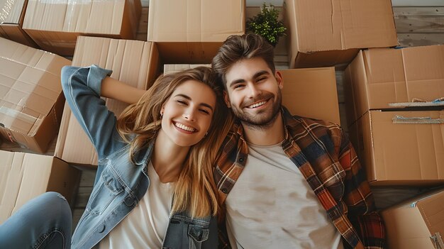 L'amour dans chaque boîte Un jeune couple de mariés déménage et déballe