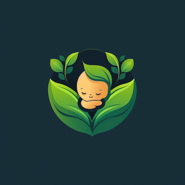 Photo l'amour enraciné un logo d'accueil pour les bébés plantes nouvellement nés