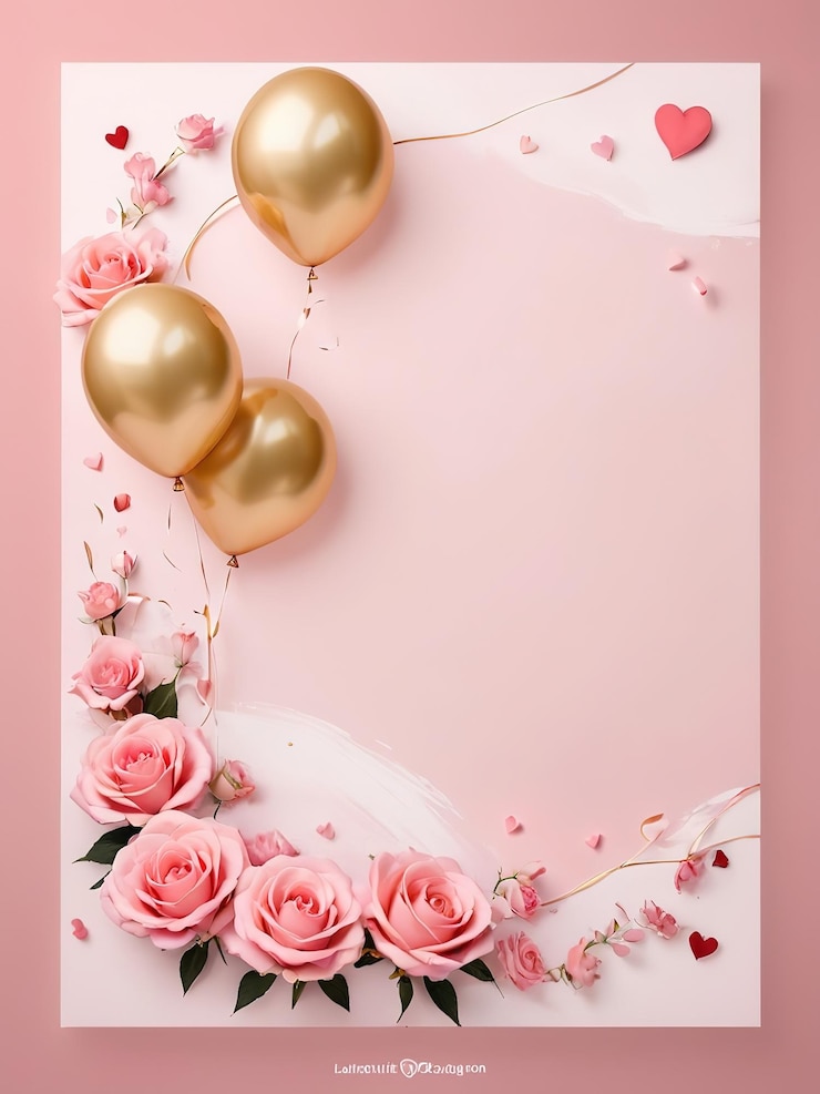 Photo l'amour est le bonheur du ballon d'or de la saint-valentin