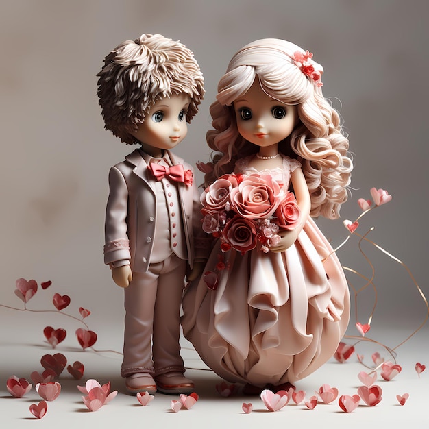 L'amour est un dessin animé de la Saint-Valentin.