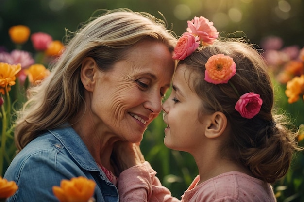 L'amour des mères en fleur la journée des mères