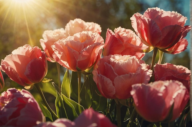 L'amour rayonnant du soleil de la fête des mères