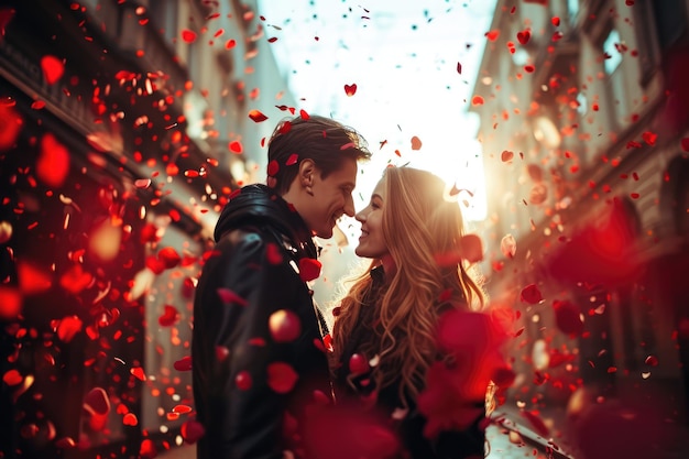 Les amoureux célèbrent la Saint-Valentin, le jour de l'amour pragma