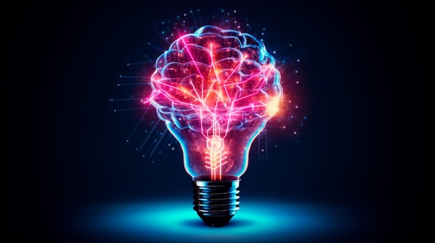 Ampoule et cerveau intelligent à l'intérieur et connexion réseau