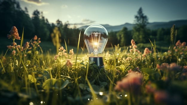 ampoule dans la forêt